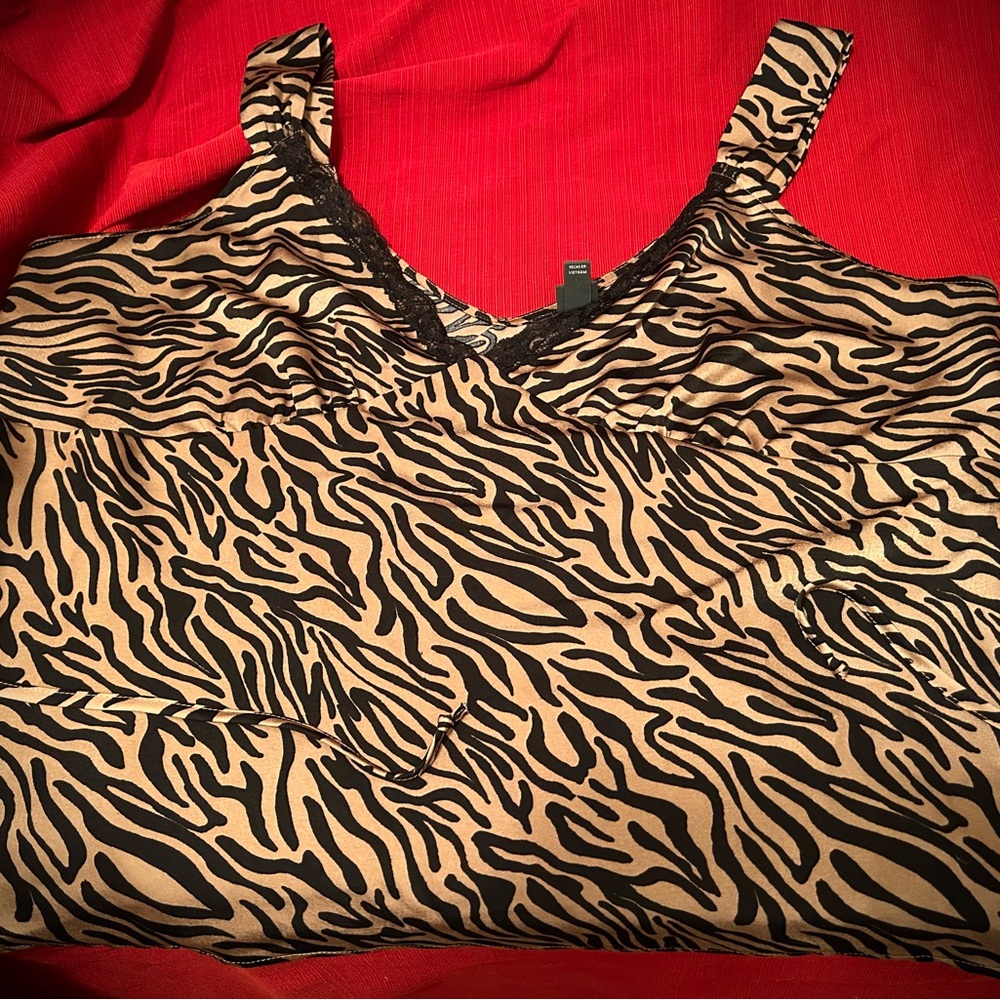 Wild Fable Zebra Print Camisole with Lace